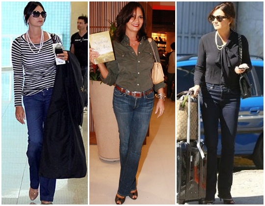 calça jeans Luiza Brunet